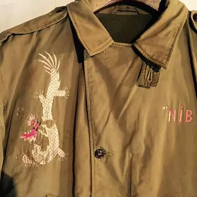 Vintage 1940s Original U.S.ARMY Dragon Embroidery M-41 Field Jacket Mens Size L • $1599