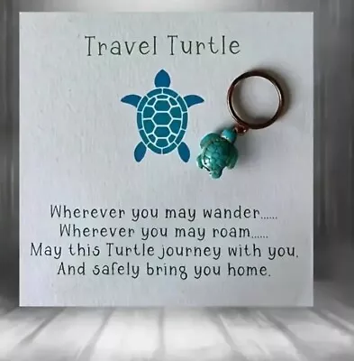 Travel Turtle Keyring Keychain Turtle Gifts • £3.49