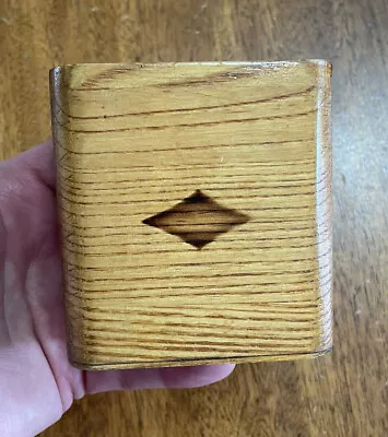 Wood Stash Storage Trinket Box Slide Lid Hand Crafted 3.5 X 3 X 1.75” Vintage • $9.80