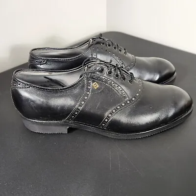 Vintage FootJoy 55715 Classics Vibram Black Saddle Oxford Shoes 9 1/2 D NWOB • $50