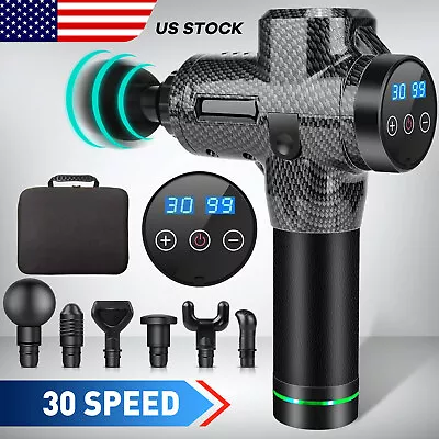 30 Speed Massage Gun Percussion Massager Deep Tissue Muscle Vibrating Relax • $25.99