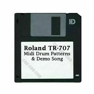 Roland TR-707 Midi Drum Patterns & Demo Song Floppy Disk • $10.99