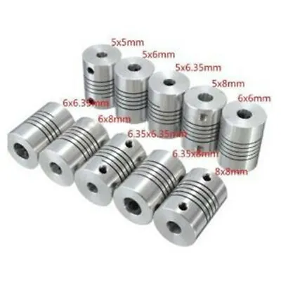 5/6/6.35/8mm Flexible Shaft Coupling Rigid  For CNC  Motor Coupler Connector • $2.68