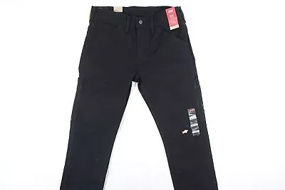 Levis Lot 511 Workwear Black 32x32 Slim Utility Canvas Jeans Mens Defect • $29.06