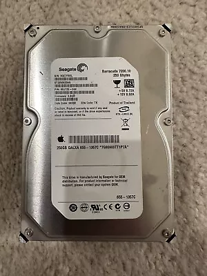 250GB HARD DRIVE For Macbook MB062LL/A MA611LL/A A1181 MA092LL/A MA700LL/A A1150 • $30