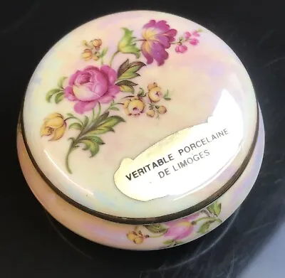 LIMOGES. Porcelain. Trinket Box. Vintage. • £12