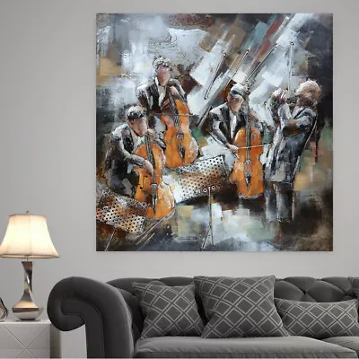 Musician Art Music 3-D Oil Painting On Canvas By European Bronze Finery Sale • $104.65