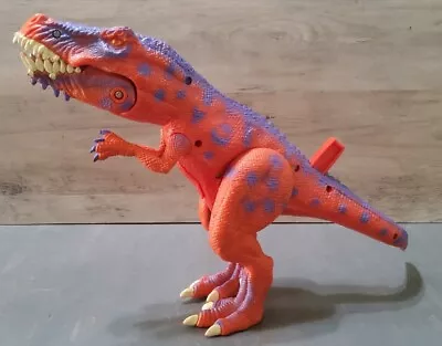 T-Rex Dinosaur Mattel Roaring Movable Dinosaur Orange Purple 2008 Working 15x9 • $18.75