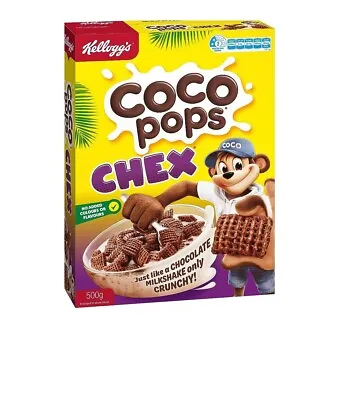 Kellogg's Coco Pops Chex Chocolatey Breakfast Cereal 500g (Pack Of 3) • $24.50