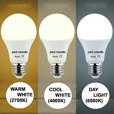 Warm White Cool White Daylight 5W/7W/12W LED 40/60W/100W GLS B22/E27 Cheap Bulbs • £54.99