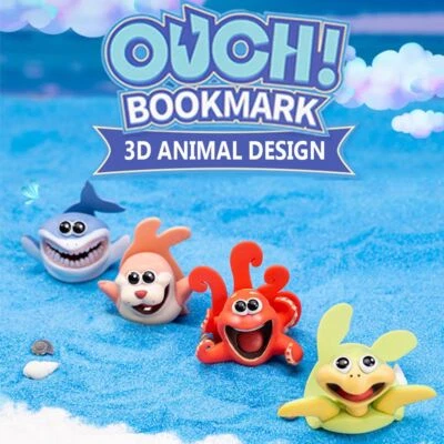 £6.35 • Buy Octopus Lobster PVC Wacky Cartoon Bookmarks Sea Animal 3D Stereo Book Markers
