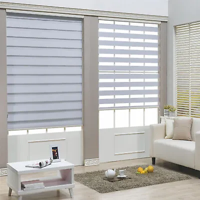 White Zebra Roller Blind Day And Night Window Blind Shade • $193.50