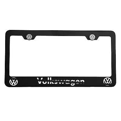 Matte Black Laser Etched Volkswagen Vw Mirror License Plate Frame Cover Holder • $38.99
