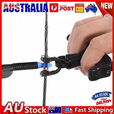 Archery Metal D Loop U Nock Compound Rope Release Bow D Ring With Wrench (Black) • $8.99