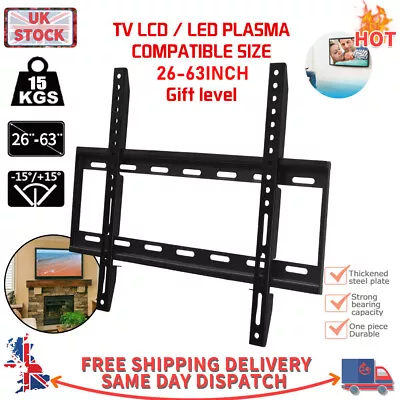 £6.92 • Buy Tv Wall Bracket Mount For 26 30 32 40 50 UP TO 63 Inch Universal LED LCD QLED