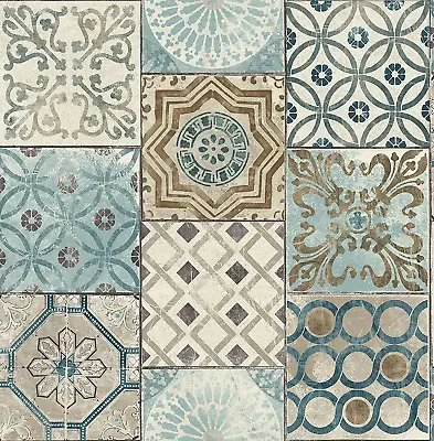 Moroccan Faux Tile Peel And Stick Wallpaper • $57.99