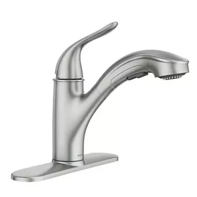 Brecklyn 1-Handle Pull-Out Sprayer Kitchen Faucet W/Power Clean Spot By MOEN • $83.90