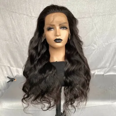 130% Small Cap 13*3 Lace Front  Wig 24  1B# Body Wave Human Hair Free Shipping • $76