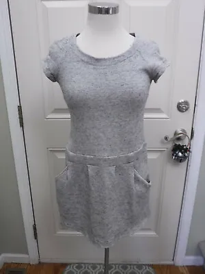 ATHE VANESSA BRUNO 1 Gray Sweatshirt Short Sleeve Pocket Casual Dress Shirt Top • $29.99