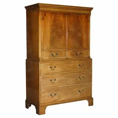 Antique Howard & Son's Berners Street Mahogany Linen Press Chest Of Drawers • $9956.40