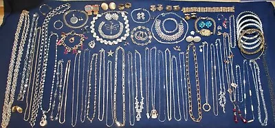 Vintage Jewelry Lot Gold Tone Silver Tone Signed Rhinestones • $29.99