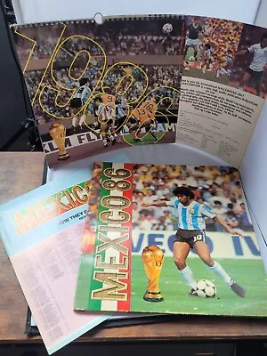 £60 • Buy RARE 1986 World Cup (Mexico) LOT - Tournament Programme Edition/Calendar Rare