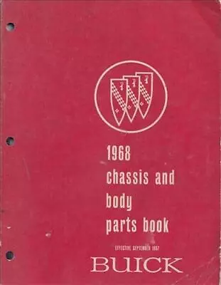 1968 Only Buick Parts Book Illustrated Master Part Number Catalog Body Chassis • $94