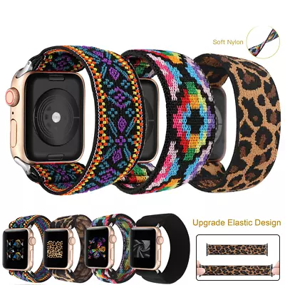 For Apple Watch Band Series SE 9 8 6 7 5 4 3 2 Nylon Elastic IWatch 38 44 Strap • $11.39