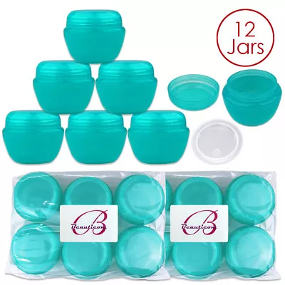 Beauticom® (12 Pieces) 50G/50ML High Quality Teal OV Container Jars  • $12.29