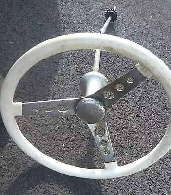 Vintage Boat /  Hydroplane Steering Helm Assembly With Steering Wheel • $30