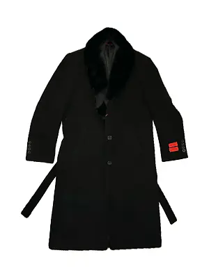 Mazari 9001 Top Coat With Fur Collar Black • $159.99