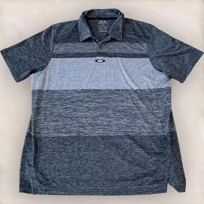 Oakley Hydrolix Polo Golf Shirt Mens Size Large Gray Regular Fit Outdoors Casual • $17.99