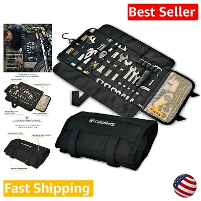 Small Tool Bag Wrench Roll Up Organizer - Motorcycle Tool Kit Box - Waterproof • $59.99
