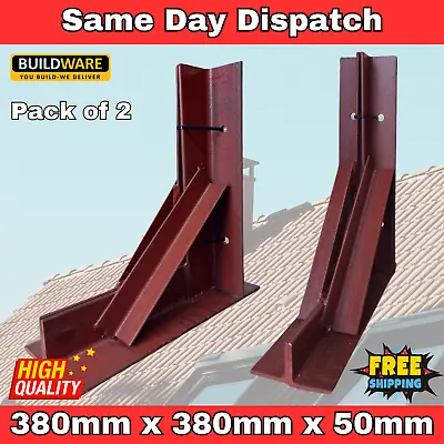 GALLOWS BRACKETS CHIMNEY SUPPORT BRACKET SET  380mm X 380mm X 50mm • £48.99