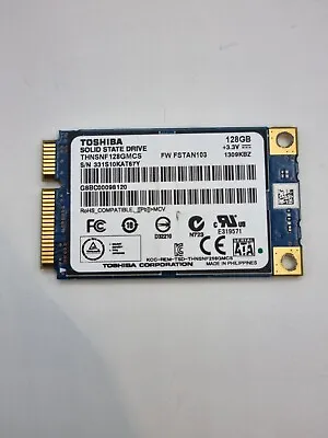 TOSHIBA THNSNF128GMCS 128gb MSATA Mini PCI-E SSD SOLID STATE DRIVE • £18.99