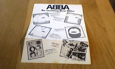 £4.99 • Buy ABBA An Exciting New Offer 1st UK LP INSERT. T Shirt Sweatshirt Cap Pullover ++ 