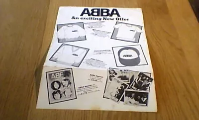 £4.99 • Buy ABBA An Exciting New Offer 1st UK LP INSERT. T Shirt Sweatshirt Cap Pullover ++ 