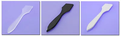 Slant Tipped Tip Disposable Spatula Cosmetic Makeup Black White Or Frosted • $9.99