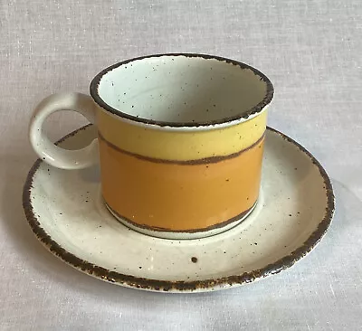 £9 • Buy Vintage Midwinter Stonehenge Sun  Cup  + Saucer Used  6.5cm High 6 Avail