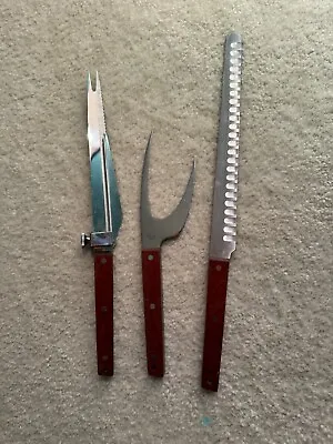 VTG Japanese Vernco Hand Honed Meat Knife Select-A-Slicer Claw Fork Cutting Set • $86.99