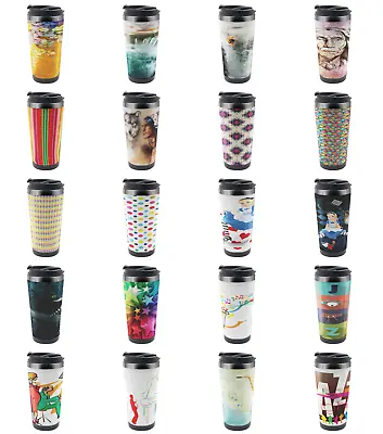 Ambesonne Colorful Theme Travel Mug Steel Thermal Cup 16 Oz • $24.99