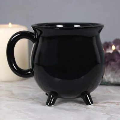 Plain Black Color Ceramic Witch's Brew Cauldron Coffee Mug 12 Oz • $13.95