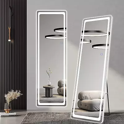 63 X20  Full Length Mirror With Lights LED Floor Mirror Free Standing Or Leani • $328.88