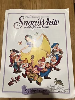 Walt Disney World Eyes & Ears July 16 1987 Snow White Signed By Don Williams • $41.49