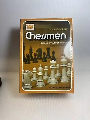 SEALED Vintage 1974 Whitman Chessmen 32 Piece Classic Staunton Design - Rare NEW • $17.99