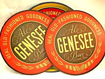 Vintage GENESEE BEER ALE Metal TRAY W 2 LINERS • $39.99