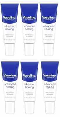 6 Pack Of Vaseline Lip Therapy Protectant Advanced Healing Tube 0.35 Oz • $14.99