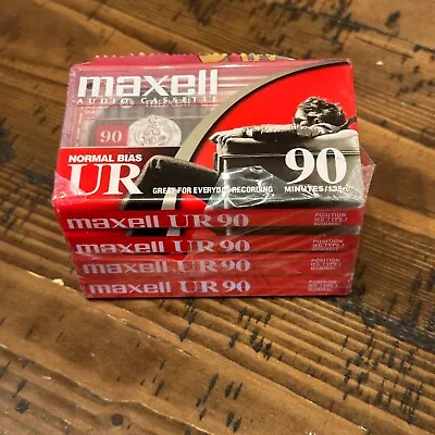 Maxwell UR 90 Minute Lot Of 4 Normal Bias Blank Audio Cassette Tapes Sealed • $16