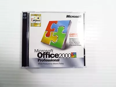 Microsoft Office 2000 Professional Incomplete (missing Disc 1) W/ Key As Is • $7.99