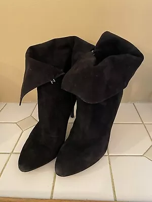 Womens B Makowsky Black Suede Boots 8 1/2 • $20